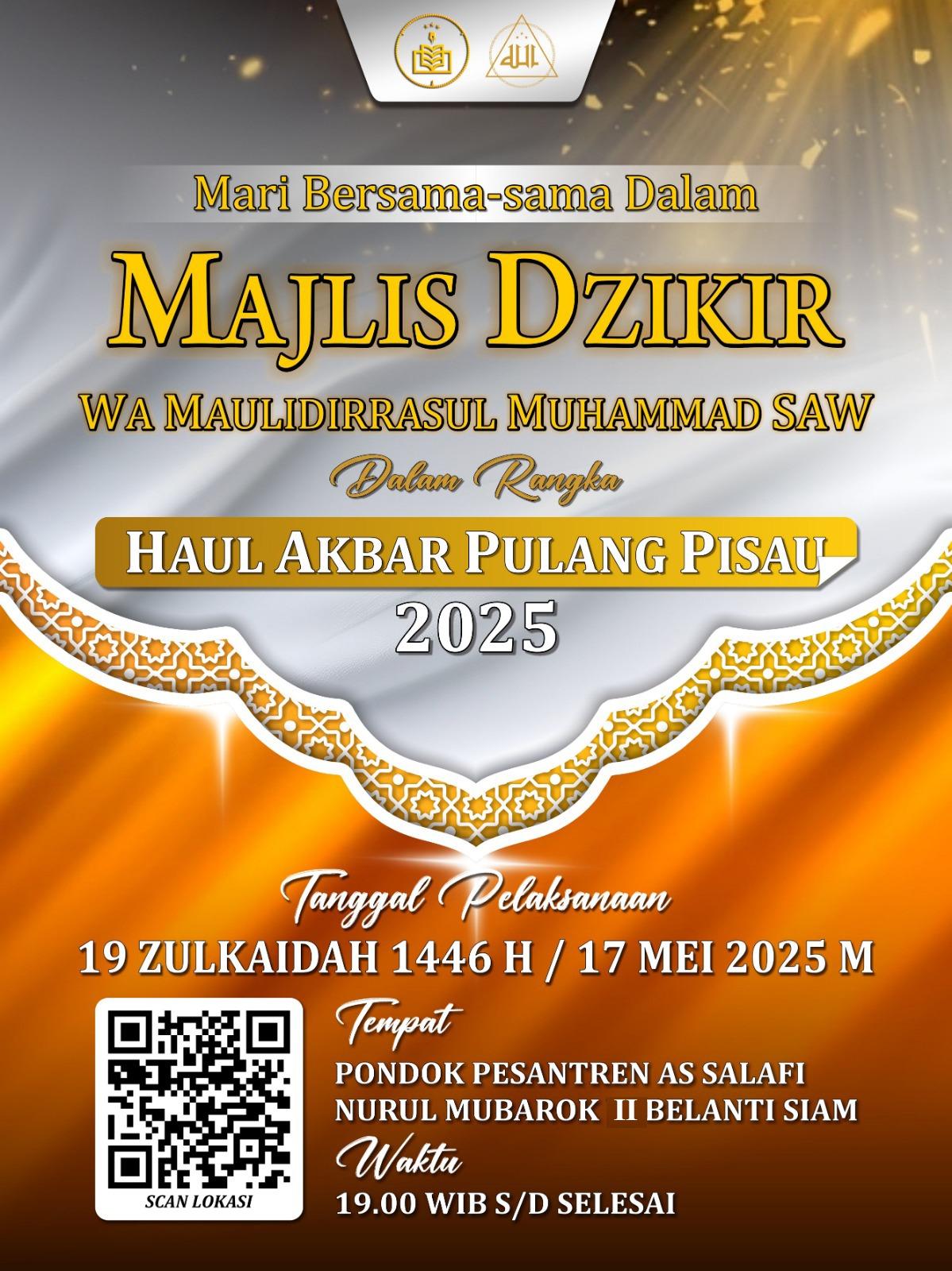Majlis Dzikir Maulidurrasul Muhammad SAW & Haul Akbar Pulang Pisau
